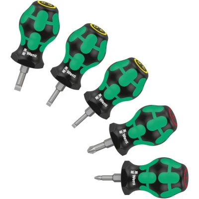 Afbeelding van Wera 05008870001 5 delige Stubby Schroevendraaierset 1