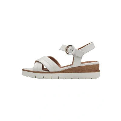 Afbeelding van Tamaris Sandales compensées pour femme 1 28202 42, Cuir blanc., 36 EU