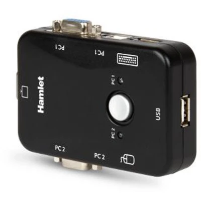 Afbeelding van Hamlet HNKVM3U KVM switch Zwart