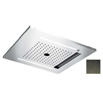 Afbeelding van SB Wire Twist Regendouche inbouw met chromotherapy verlichting PVD Gun Metal 1208955382