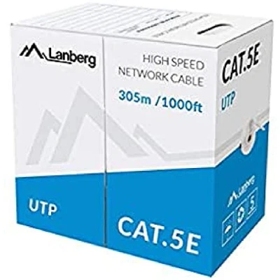 Afbeelding van Stevige UTP netwerkkabel categorie 5e Lanberg LCU5 10CC 0305 S Spoel 305 m