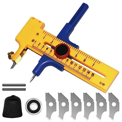 Afbeelding van Nizirioo Verstelbare Precision Circle Cutter: Cutter, Snijdiameter 10 mm 150 Papieren Kaart voor het Snijden van Circulaire Cutter Lederen Papier