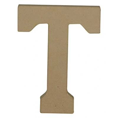 Image de Lettre kraft 20 cm à décorer T Décopatch