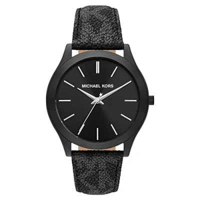 Afbeelding van Michael Kors Runway Herenhorloge, kwartsuurwerk, met roestvrijstalen of leren band, GRAPHITE, MK8908