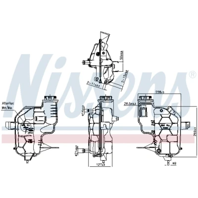 Afbeelding van NISSENS 996180 Expansievat 1,2 Met kap, sensor LAND ROVER: Discovery 4, Range Rover Sport