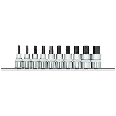 Image de GEDORE RED R62558110 clé à douille tournevis 1/2&quot; intérieur 6 côtés, sur rail douille, 5 19 mm 10 pièces 3300027