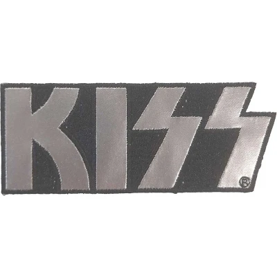 Afbeelding van Kiss Chrome Logo Patch Zilverkleurig/Zwart