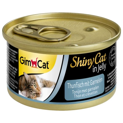 Afbeelding van Gimcat Shinycat Adult 70 g Kattenvoer Tonijn&amp;Garnaal