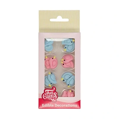 Afbeelding van FunCakes Suikerdecoratie Eetbare Taartdecoratie Tortelduifjes 16 Stuks