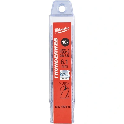 Afbeelding van MILWAUKEE 4932459858 THUNDERWEB metaalboor DIN 338 TW 6,1x101mm (10 st.)