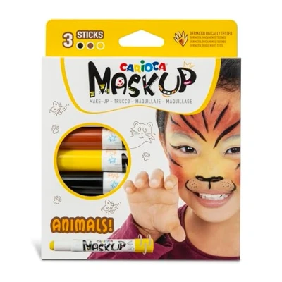 Afbeelding van Carioca Maquillagestiften Mask Up Animals, Doos Met 3 Stiften