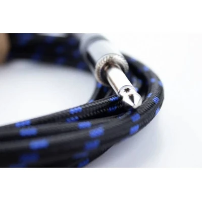 Afbeelding van Cordial EI 3 PP TWEED BL Instrumenten Aansluitkabel [1x Jackplug male 6,3 mm (mono) 1x (mono)] m Zwart, Blauw