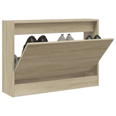 Afbeelding van Schoenenkast 80x21x57 cm bewerkt hout sonoma eikenkleurig
