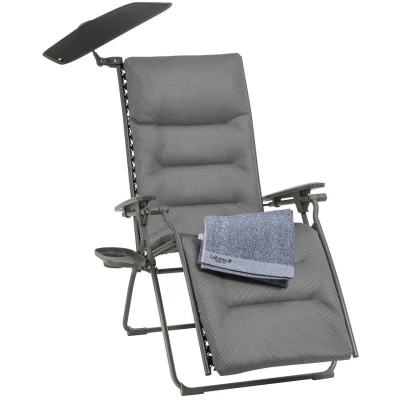 Afbeelding van Lafuma Evolution All in One Gepolsterde Zero Gravity Relaxstoel GRATIS 3 accessoires BeComfort® Ash Grey
