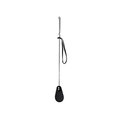 Afbeelding van Rimba Bondage Play Luxe aluminium paardrijzweep met leren flap
