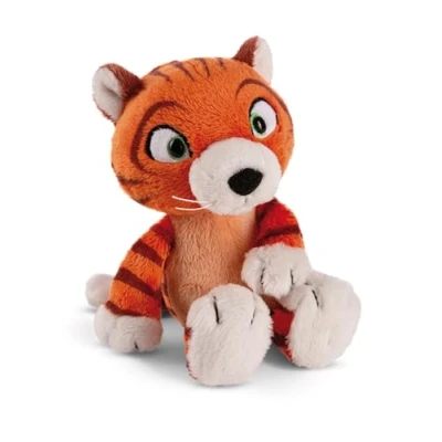 Afbeelding van Mandarina Tiger pluche knuffeldier, 25 cm, oranje, zacht en duurzaam pluche, schattige pop, om te spelen, voor kinderen volwassenen, geweldig cadeau idee