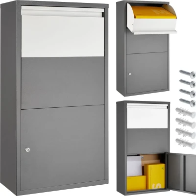 Afbeelding van tectake® Pakketbox Fortress met veiligheidsklep 44 x 22 82 cm