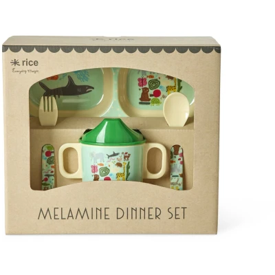 Afbeelding van Rice by Baby eetset Jungle design Vaatwasserbestendig