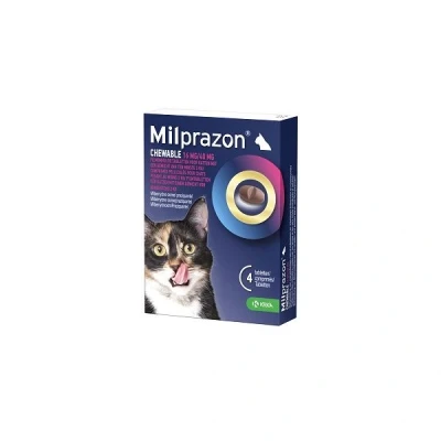 Afbeelding van Krka Milprazon Kauwtabletten Ontwormingstabletten Kat &gt;2 KG 16 MG/40 MG 4 TBL (409924)