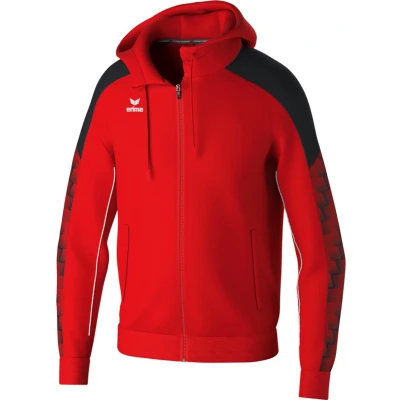 Afbeelding van Erima Evo Star Trainingsjack Met Capuchon Kinderen Rood / Zwart Maat: 116