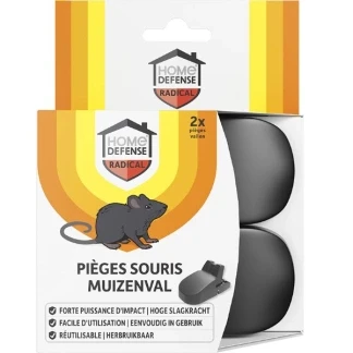 Afbeelding van Muizenval Home Defense (Kunststof, 2 stuks, Zwart)