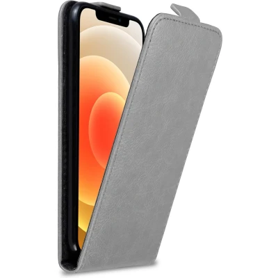 Afbeelding van Cadorabo Hoesje geschikt voor Apple iPhone 12 MINI in TITANIUM GRIJS Beschermhoes flip design Case Cover met magnetische sluiting