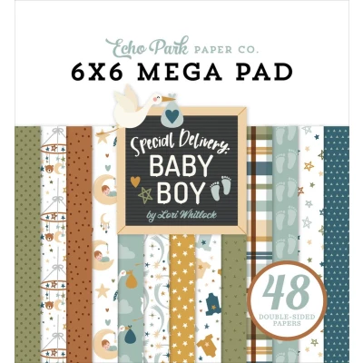 Afbeelding van Echo Park Special Delivery Baby Boy 6x6 Inch Cardmakers Mega Pad (SDB353031)
