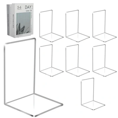 Afbeelding van Set van 8 transparante acrylhouders voor school, thuis, kantoor, bibliotheek.