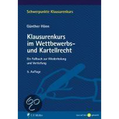 Afbeelding van Klausurenkurs im Wettbewerbs und Kartellrecht