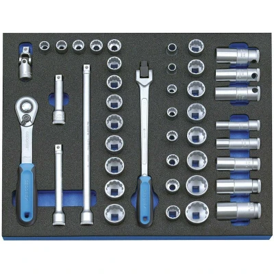 Image de GEDORE 2005 CT2 D 30 jeu de clés à douilles 3/8&quot; en 2/4 CT module, 43 pièces 2016486