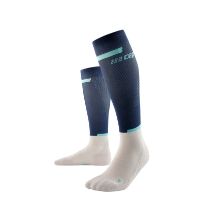 Afbeelding van CEP THE RUN Compression Kniekousen, Heren, Maat: XL, Blue off white