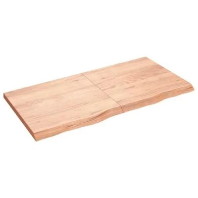 Afbeelding van Wandschap 120x60x4 cm behandeld massief eikenhout lichtbruin