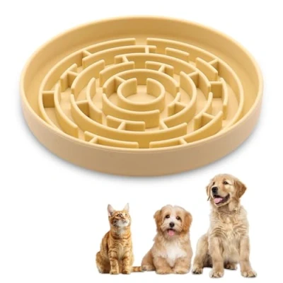 Afbeelding van anti gulpbak voor honden, katten, puppy&#039;s, siliconen hondenbak, langzaam voeren, slow feeder hondenbak honden en katten van alle maten.