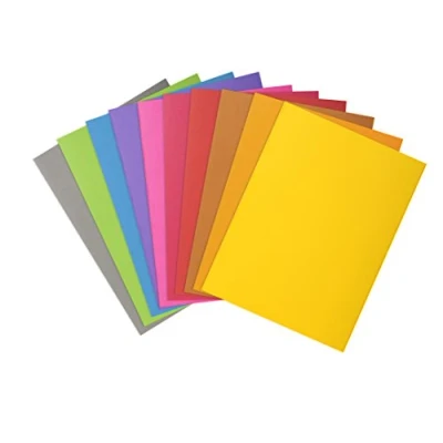 Afbeelding van Exacompta Ref. 210500E verpakking van 50 inlegkaften SUPER 210 g/m² in pastelkleuren, PEFC gecertificeerd, afmetingen: 24 x 32 cm, voor DIN A4, 10 verschillende kleuren