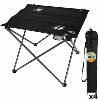 Afbeelding van Vouwtafel Aktive Zwart Textiel 61 x 51 50 cm (4 Stuks)