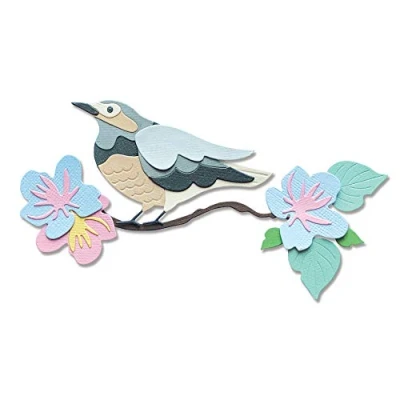 Afbeelding van Sizzix Thinlit 665093 Spring Bird van Jenna Rushforth, 14 delige set, meerkleurig, één maat