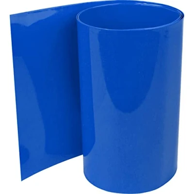 Afbeelding van ISOLATECH Krimpkous van pvc, per meter, donkerblauw, zonder lijm, platte afmetingen 60 mm (diameter 38,2 mm), 1 2:1, isoleer batterijen 18650, ongemarkeerde (Ø mm, meter)