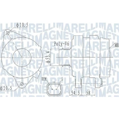 Afbeelding van MAGNETI MARELLI 063732142010 Dynamo / Alternator 14V 100A OPEL: Astra J Hatchback, Adam