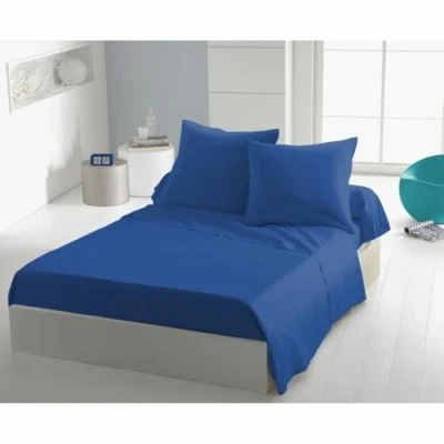 Afbeelding van Set beddengoed HOME LINGE PASSION Flat sheet Blauw Eenpersoonsbed 180 x 290 cm