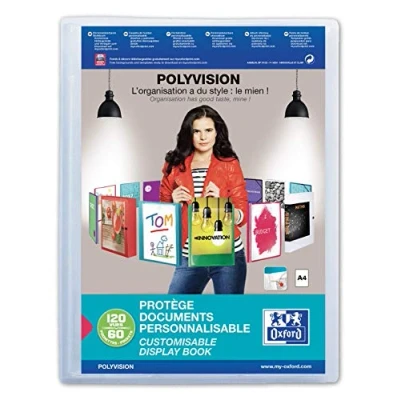 Afbeelding van Showalbum Oxford Polyvision A4 20 tassen PP blauw