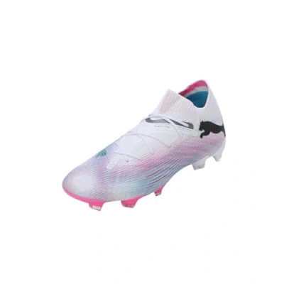 Afbeelding van Puma KING Ultimate FG/AG Voetbalschoenen met kunststof noppen, Heren, Maat: 45, White/bluemazing/flat light gray/sunset glow Imitatieleer/ textiel