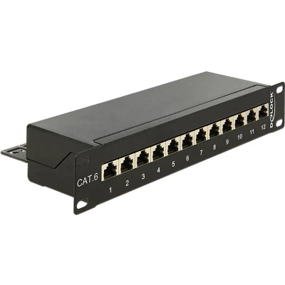 Afbeelding van Delock 43297 12 poorten Netwerkpatchpaneel CAT 6 1 HE