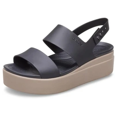Image de Crocs Femme Brooklyn Low Wedge Sabot, Black Mushroom, 38/39 EU