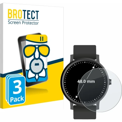 Afbeelding van BROTECT Screenprotector voor Horloges (Rond, ø: 48 mm) Folie Beschermfolie Beschermglas matte (3 Stuks)