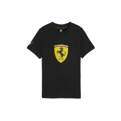Afbeelding van Puma Scuderia Ferrari BIG Shield Tshirt print voor kinderen, Maat: 110, Black