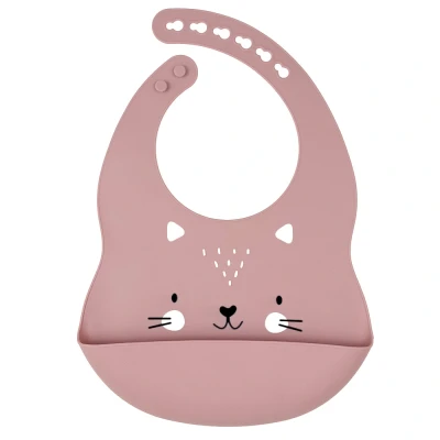 Afbeelding van Dutsi Siliconen Baby Slabbetje Jungle Serie Poes