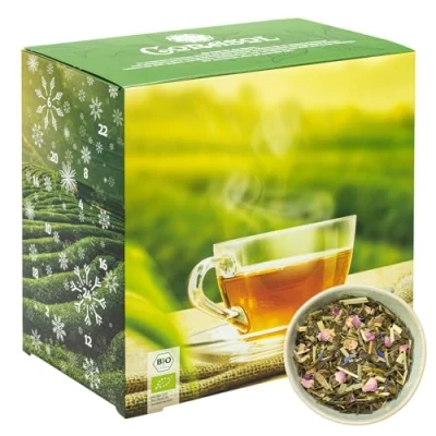 Afbeelding van Corasol hoogwaardige biologische thee adventskalender, 24 veganistische thee, losse cadeau idee voor langdurig genot (216 g)