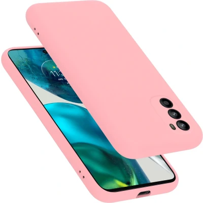 Afbeelding van Cadorabo Hoesje geschikt voor Motorola MOTO G52 4G / G82 5G in LIQUID ROZE Beschermhoes gemaakt van flexibel TPU silicone Case Cover