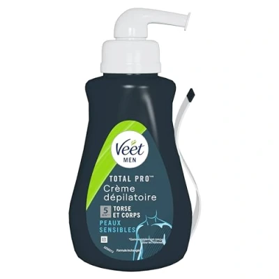 Image de Veet Men Crème Dépilatoire Homme Epilation Peaux Sensibles 400 ml