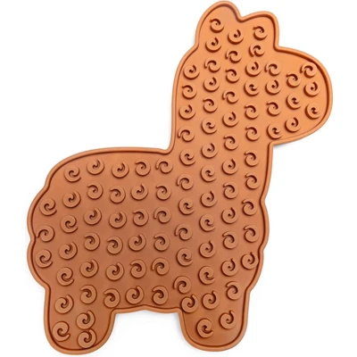 Afbeelding van Beeztees Puppy Likmat Lama Molly Hondenspeelgoed Silicone Terracotta 25x22x1 cm